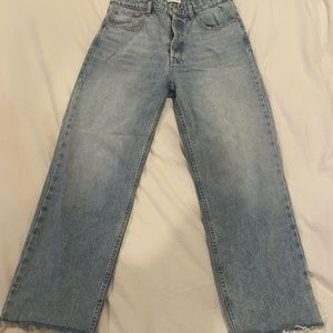 Zara hi-rise straight leg jean